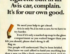 Avis - "We try harder"<br />photo credit: sellsellblog.blogspot.com